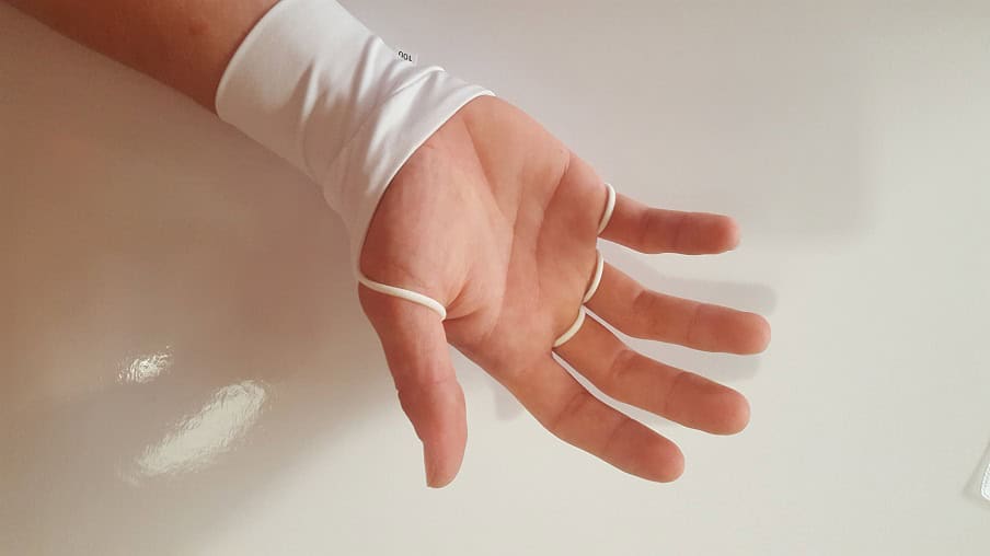 UV protective Hand Covers - <br>Pair - Men, White image